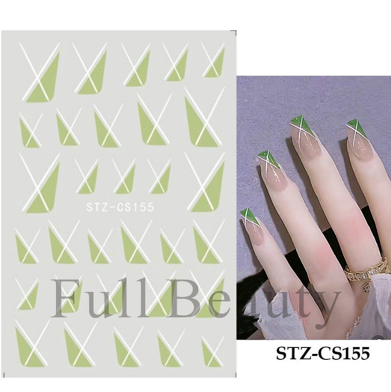 Nail Art Adhesive Sticker French Lines Design Nail Art Decoration DIY CS155 NS40