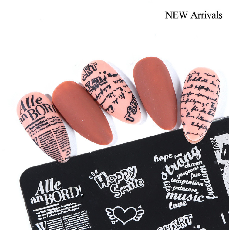 Snowflake Butterfly Musical Love Nail Art Stamping Manicure Template Image Plate