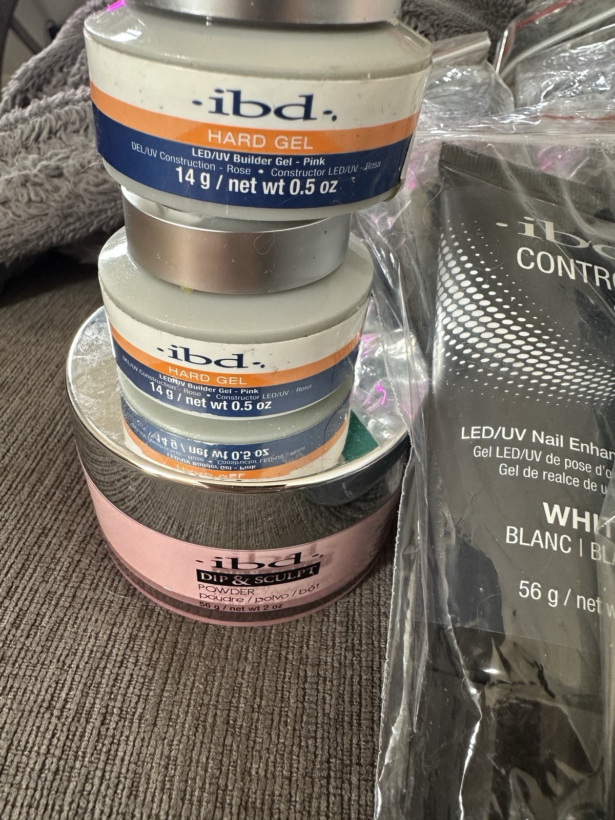 ibd hard gel, Clear Nail Tips, Dip Powder Bundle