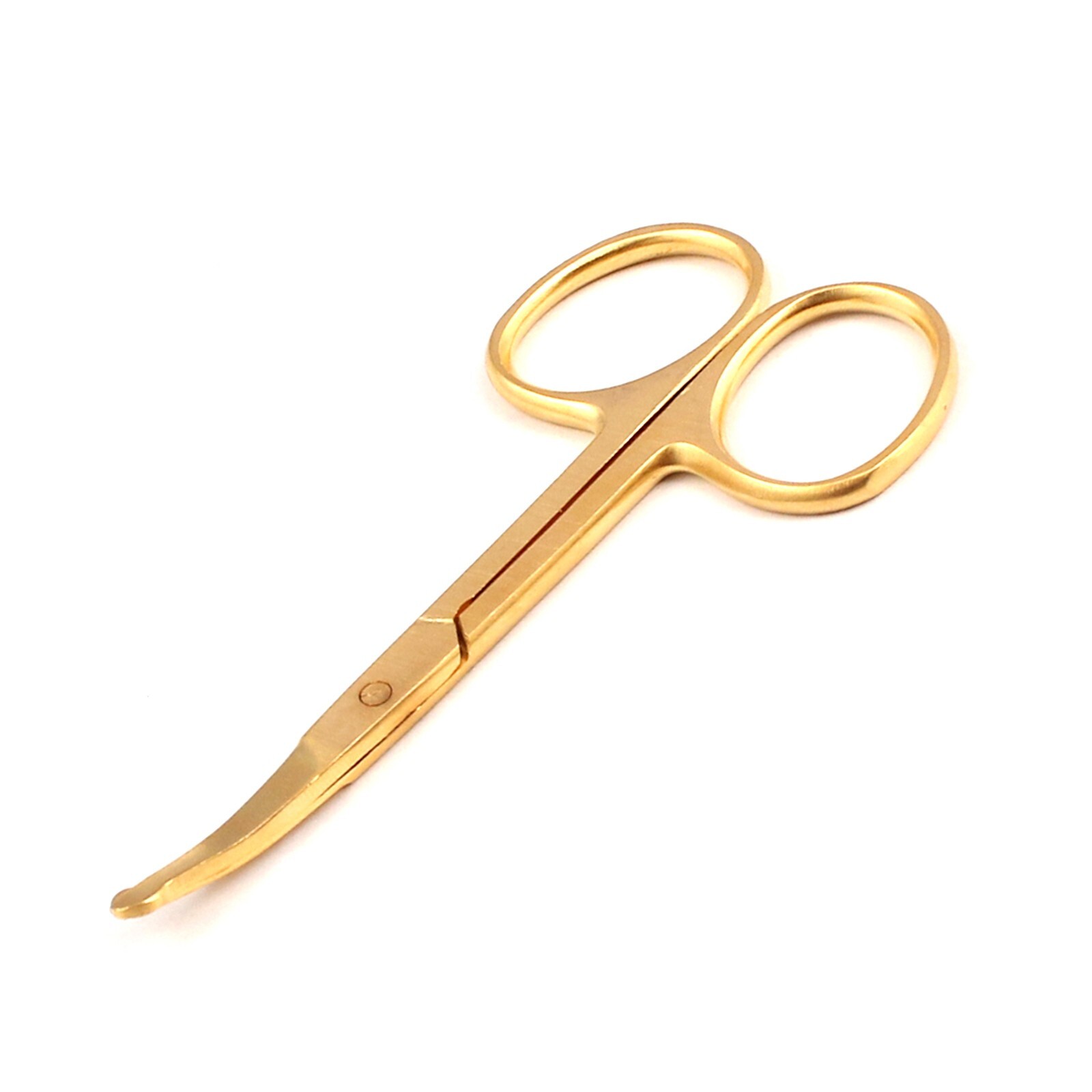 Safety Scissors Trimmer Nose Hair Scissors 3.5” Curved Gold Ear Facial Trimmers