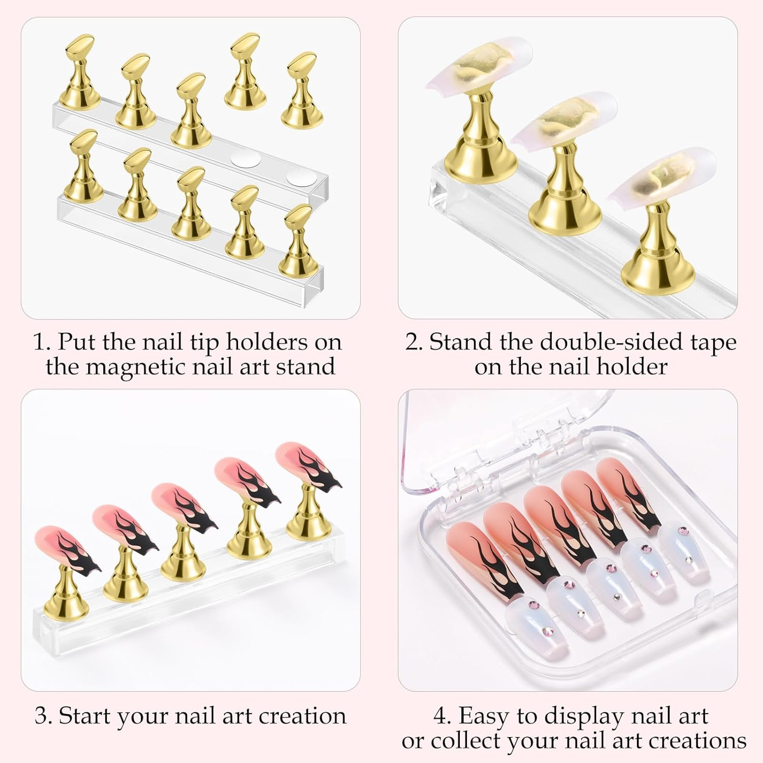 Nail Stand Acrylic Nail Art Display Stand Practice Nail Holder for Painting Nail