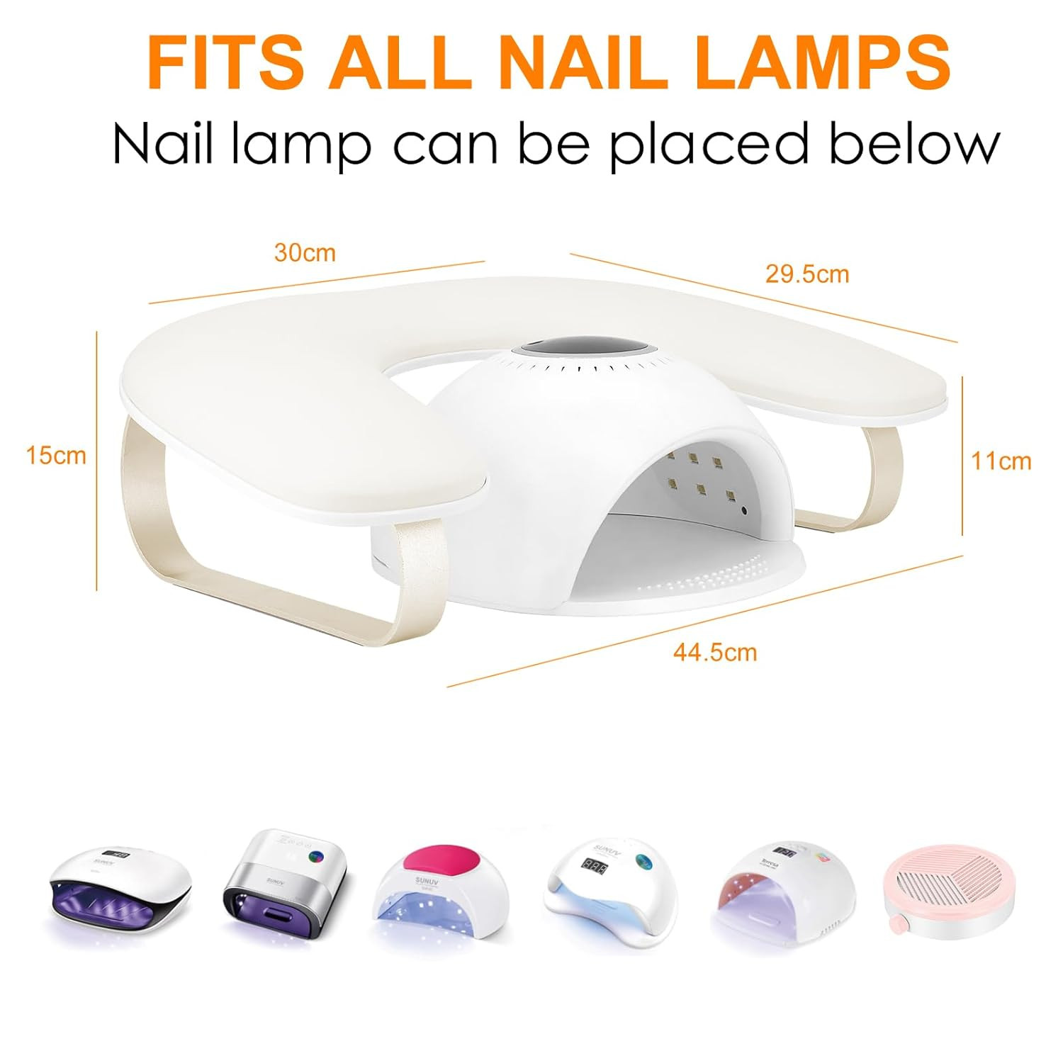 Arm Rest for Nails Tech Upgraded 10° Inclined, U-Shaped Manicure Nail Arm Rest S