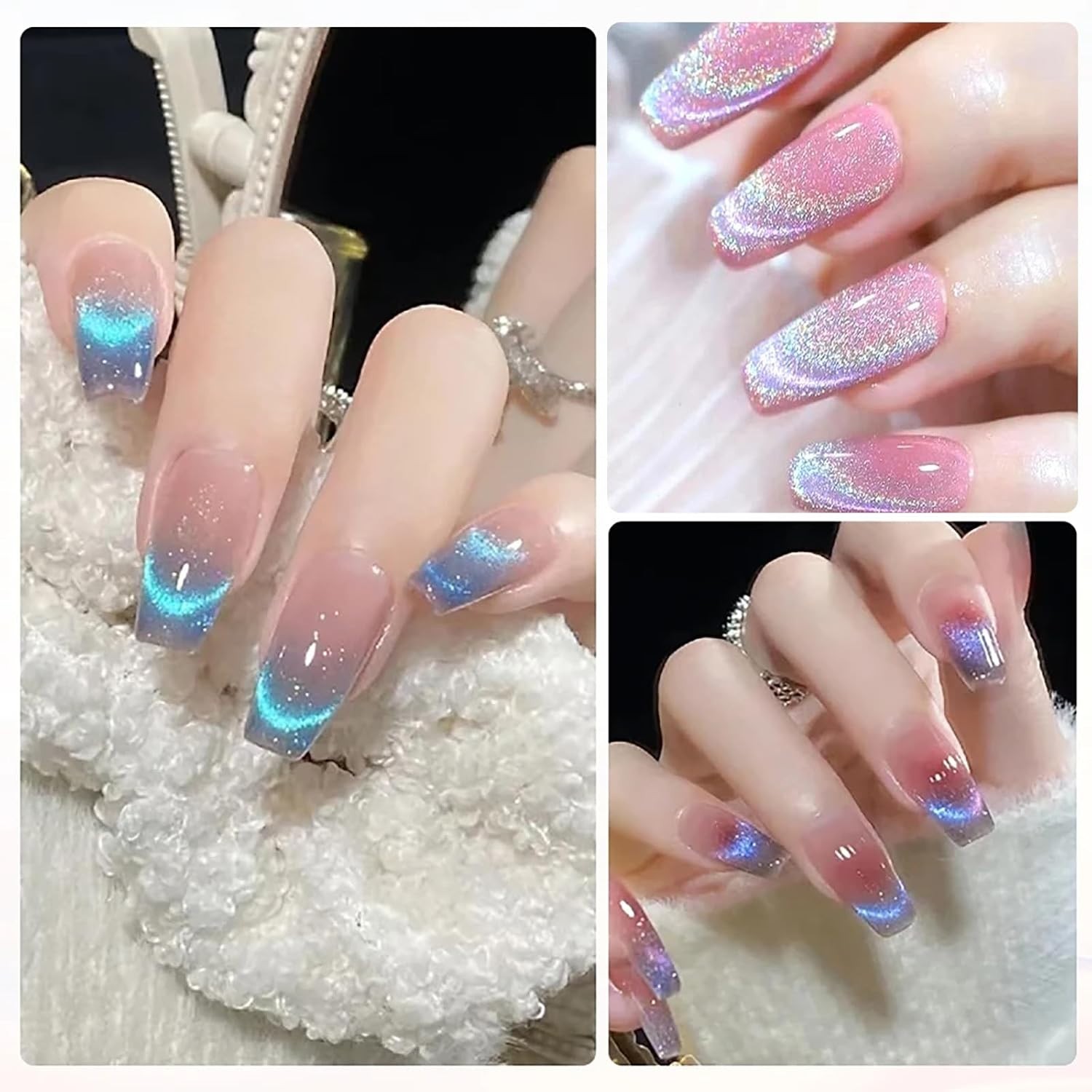 4-Piece Cat Eye Nail Magnet Set – Create Stunning Nail Art Designs Effortlessly