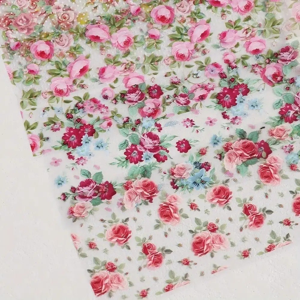 10PCS Mixed Nail Art Foils Transfer Sticker Set Rose Flower Designs Floral Decor
