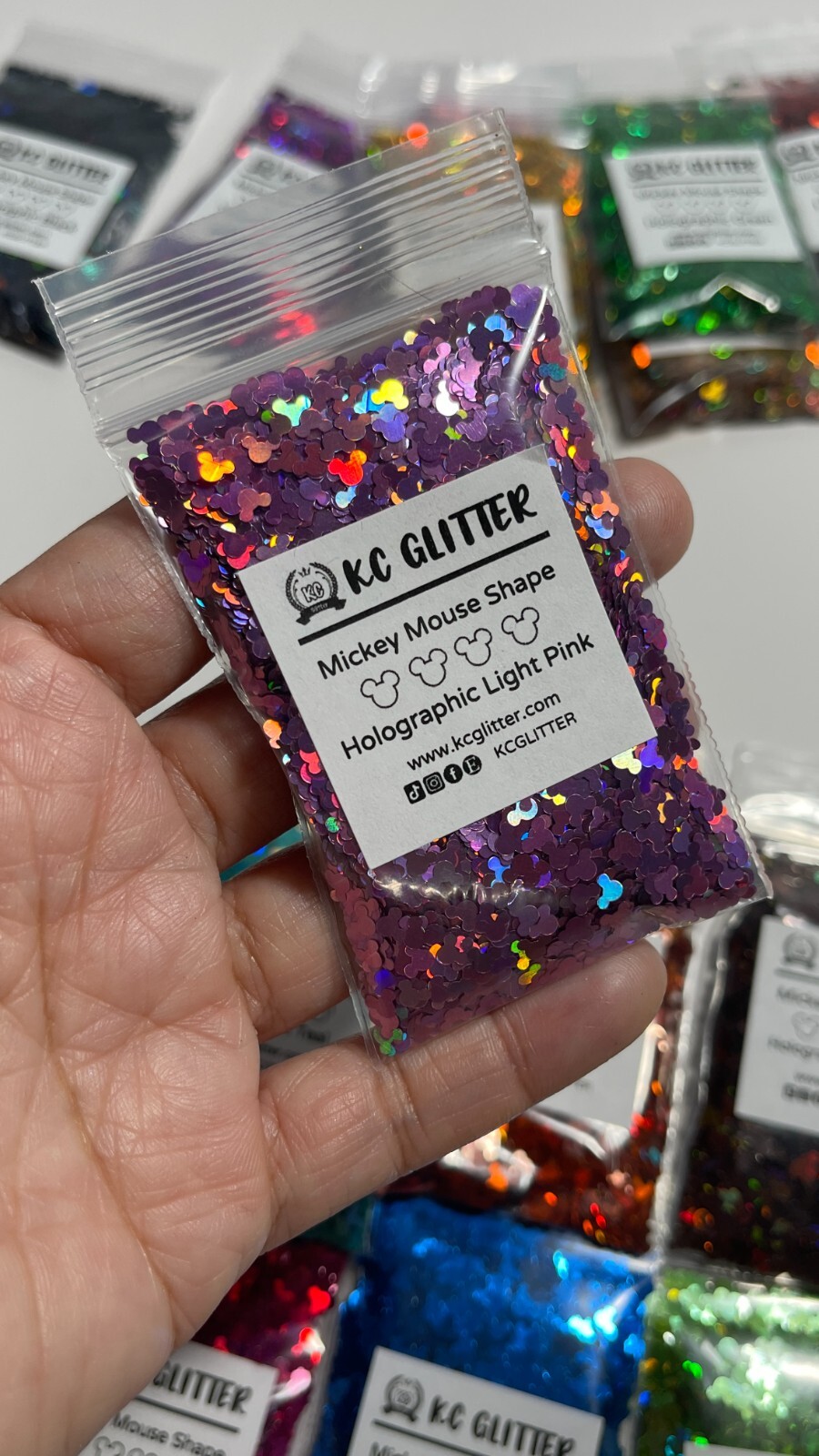 Solvent Resistant MICKEY MOUSE shape Glitter Nail Art Face Craft epoxy US Seller