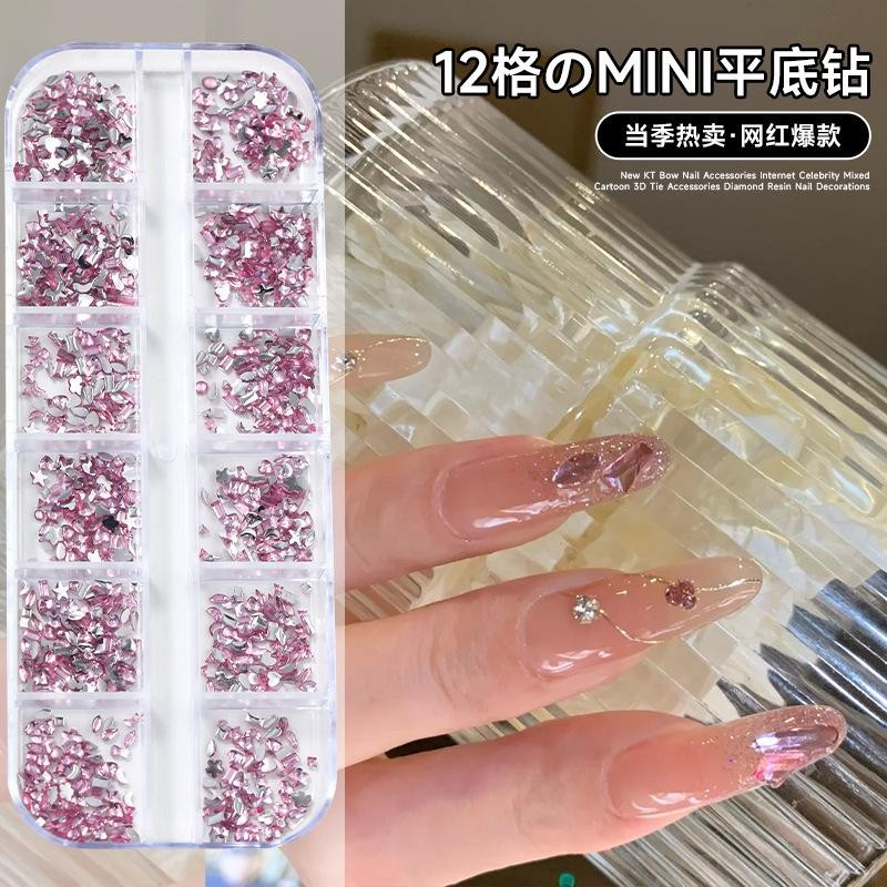 1-2mm Irregular Shape Nail Rhinestones Micro Flat Back Gems for Acrylic Gel Nail