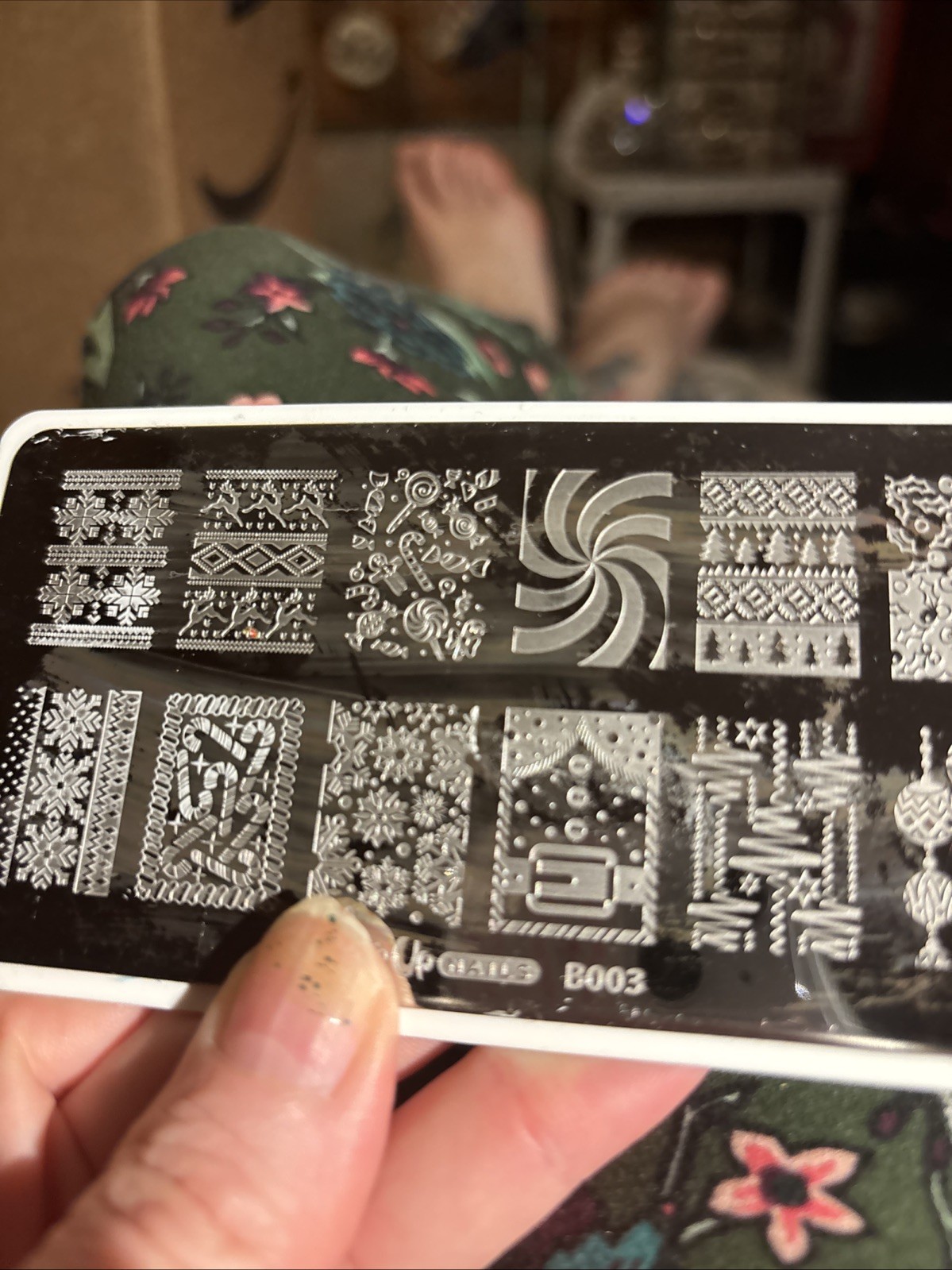 What’s Up Nails Holiday Christmas Nail Stamp Plate