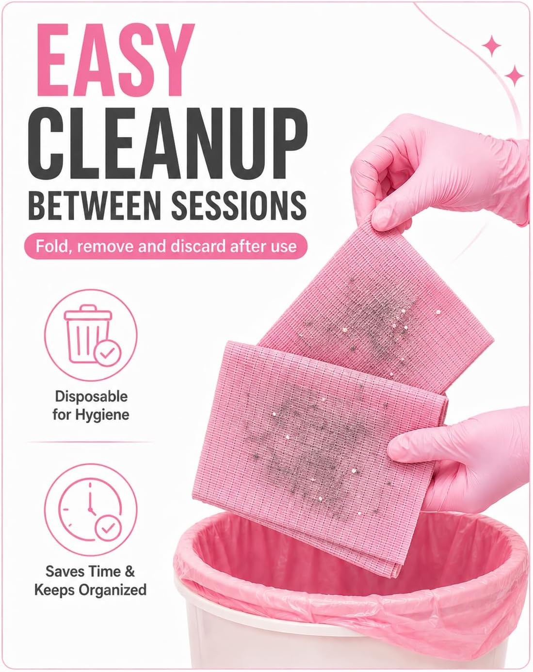 Disposable Nail Mats: 20 Pcs Foldable Nail Paper Towels for Table Acrylic