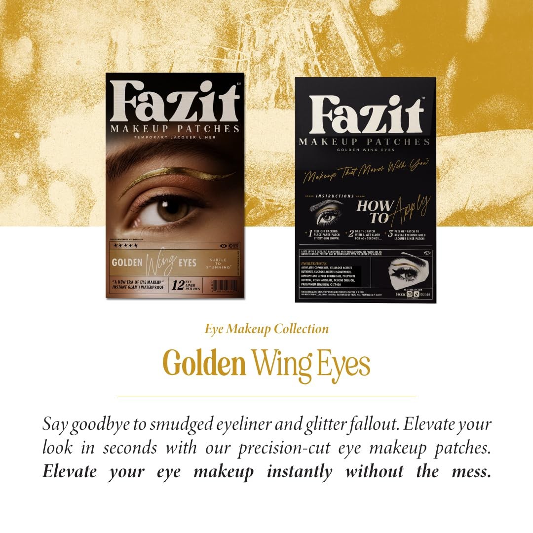Makeup Patches Golden Wing Eyes Glow Up Glitter Accessories for Women Face