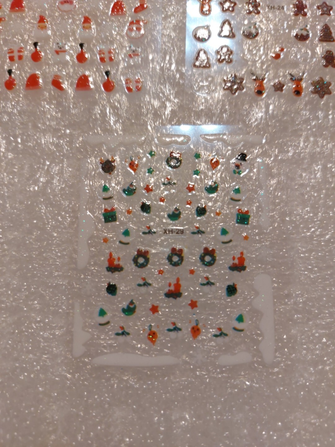 3 X Small Sheets Of Christmas Nail Art Stickers (Dn179) New