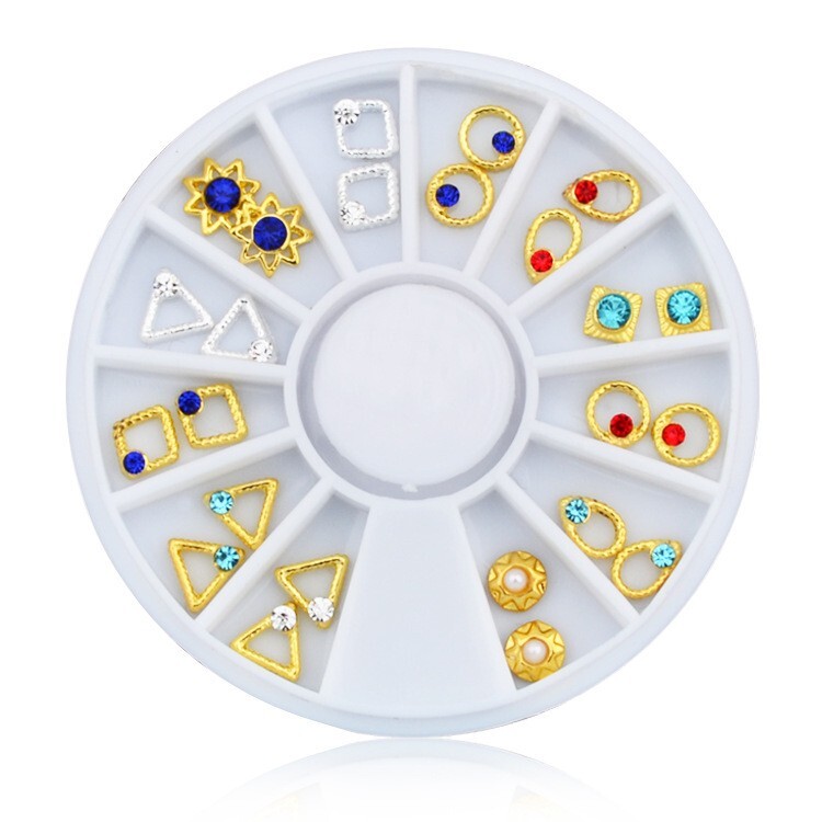 Wheel Nail Art Rivet Resin Beads Ocean Nail Studs For False Tips 3D Decor DIY