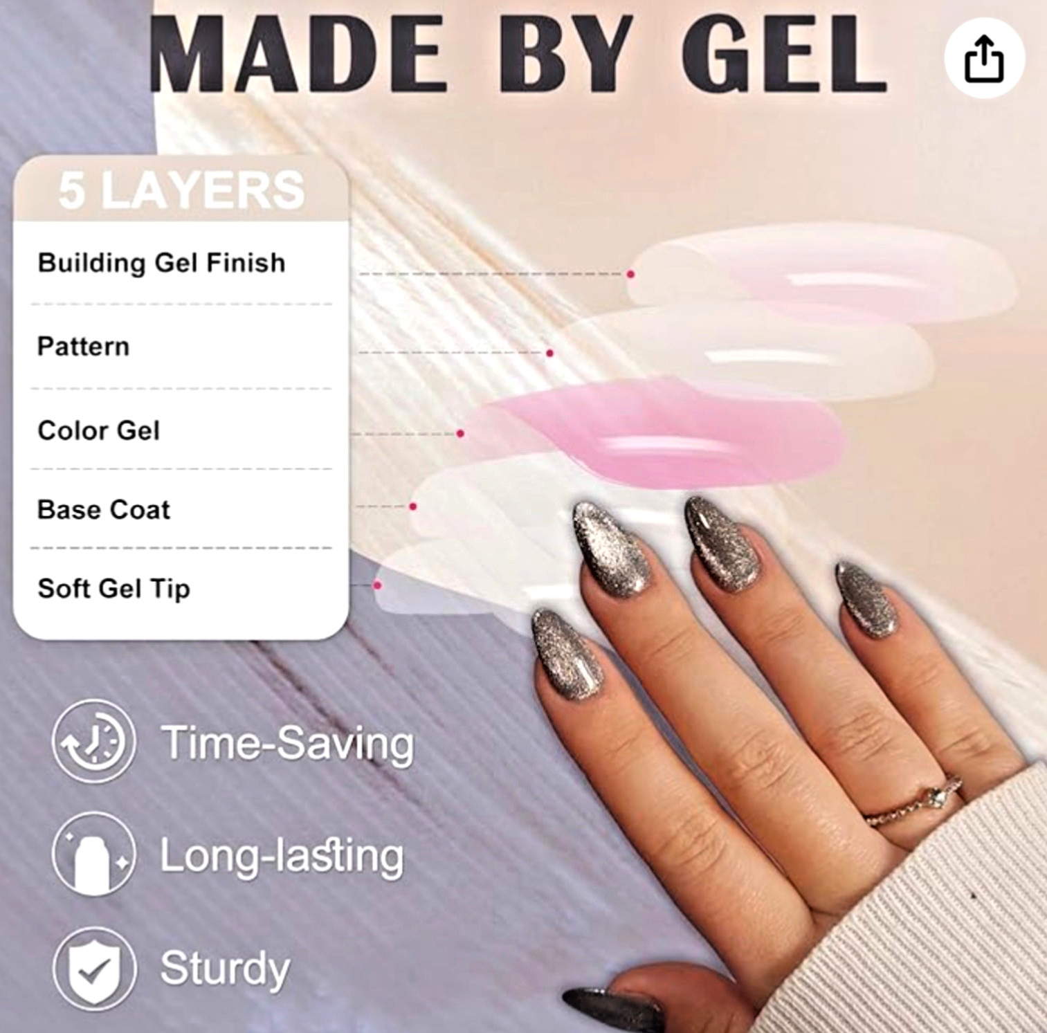 5 Nails Kits – GOTHIC Black Rhinestone Lace, Silver GLITTER French, WEDNESDAY +