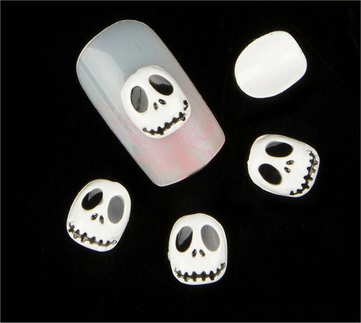 10 Pcs White Ghost 3D Nail Art Decorations Alloy Halloween Nail Charms Jewellery