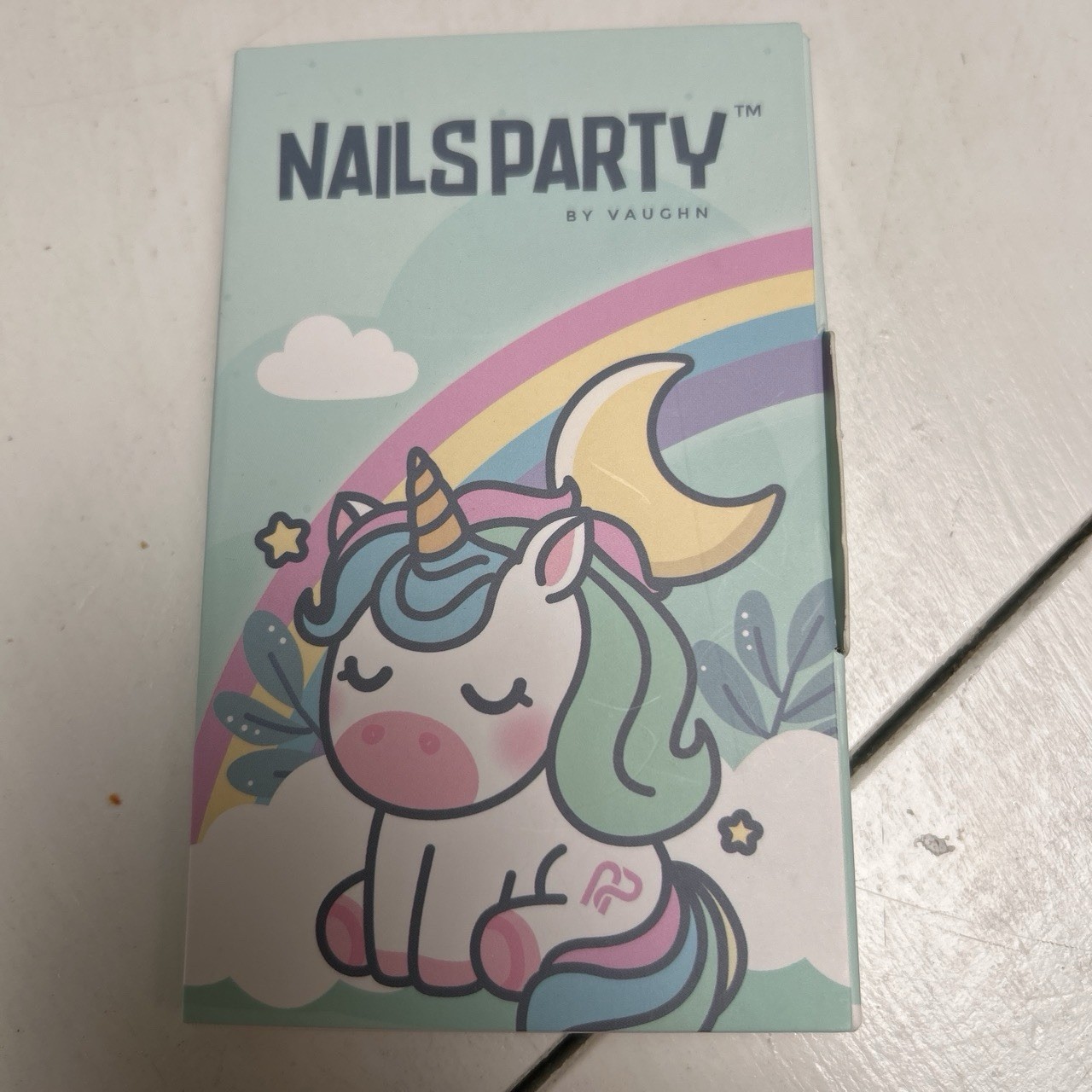 NailsParty Press-On Nails Medium Coffin 3D Bows Unicorn Nude/Black/White