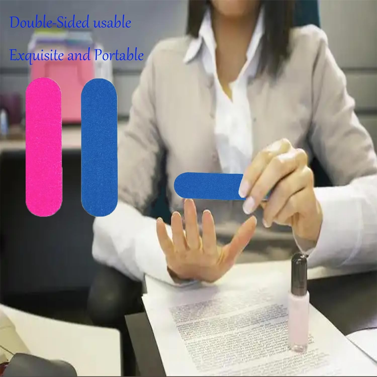 Mini Nail Files Bulk, 2 Inches Disposable Double Sided Emery Boards