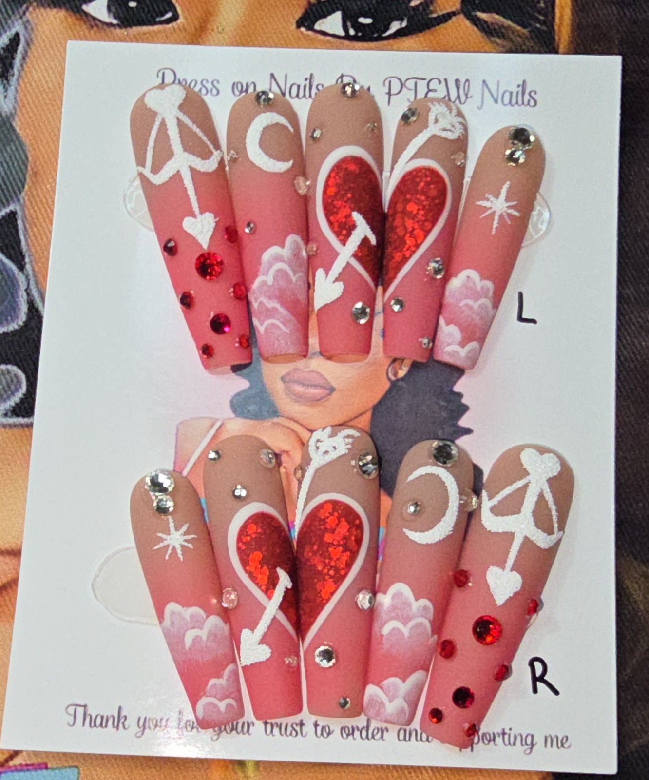 Handmade Gel Press On Nails, Small Size 2,5,4,6,9 XL Long Coffin
