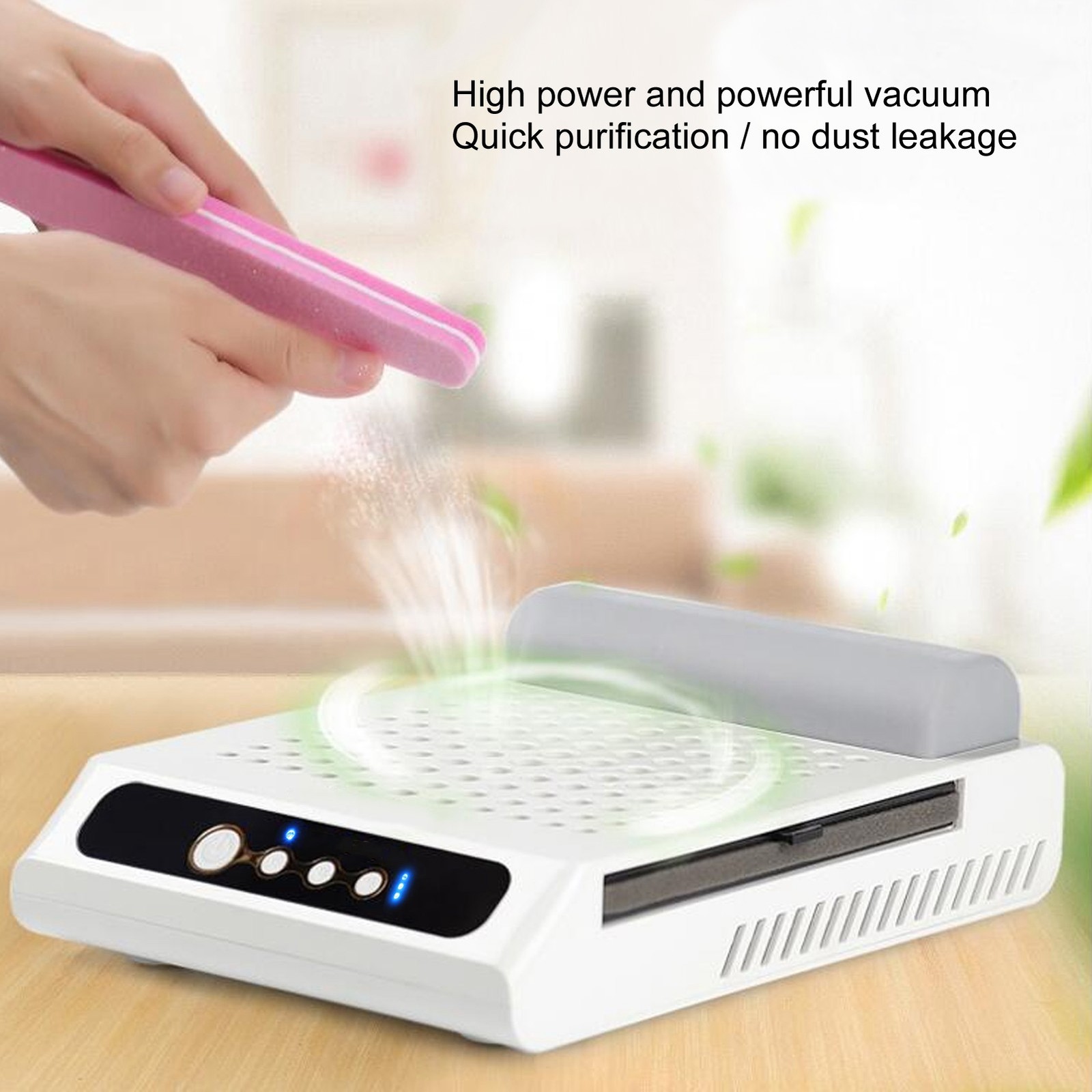 70W Nail Dust Collector Strong Suction Nail Vacuum Cleaner Manicure Too BL