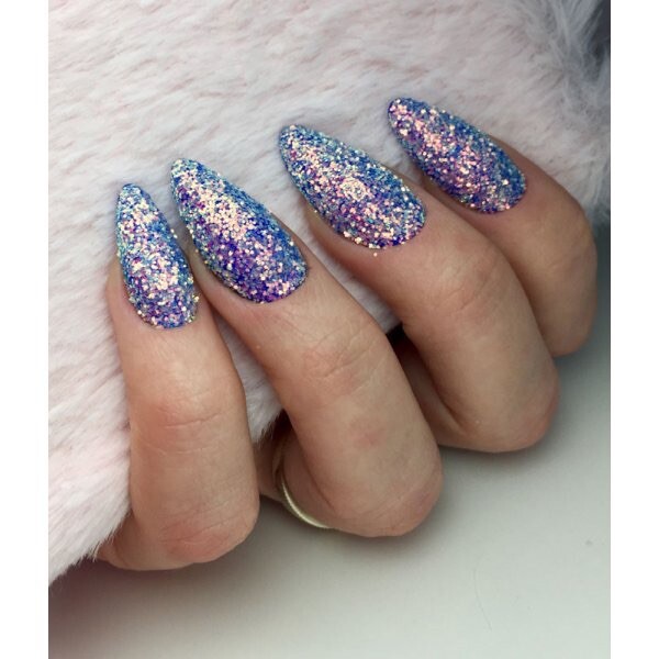 PIXEL EFFECT Kopciuszek NAIL ART GLITTER IRIDESCENT SEQUINS Powder Cinderella UK