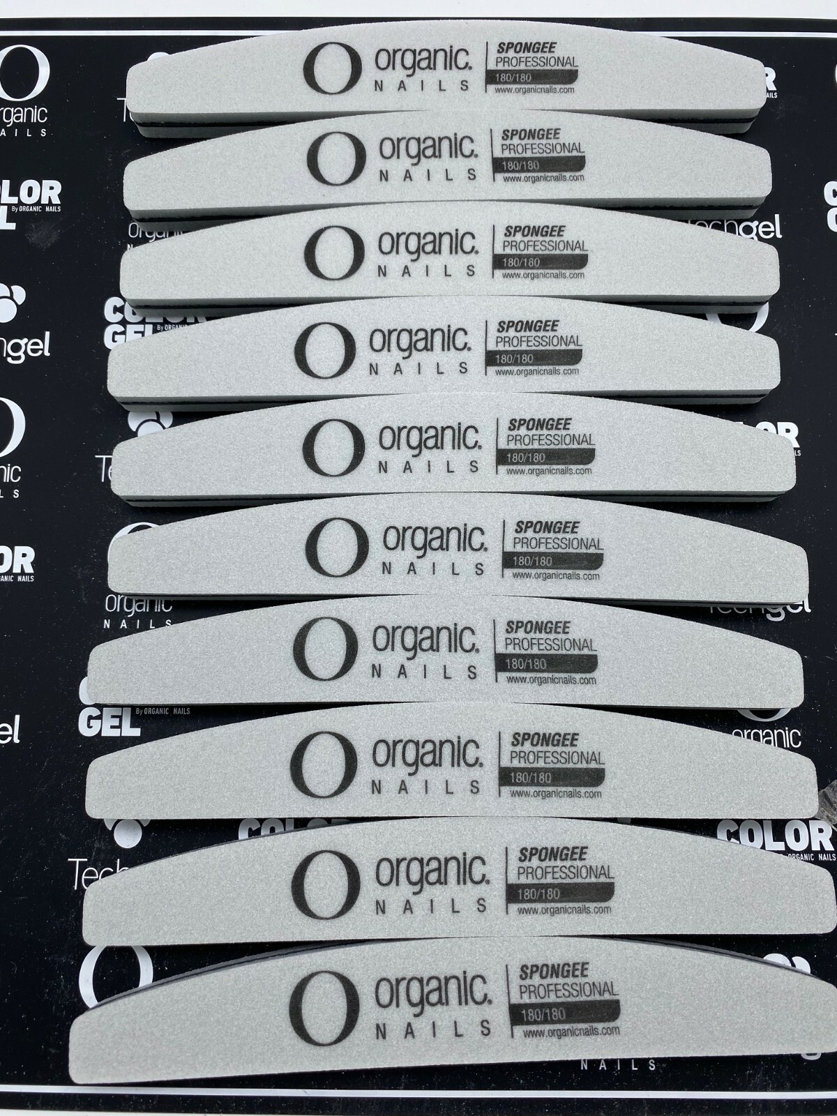 Organic Nails Files Sponge 180/180, Lima Media Luna Sponge 180/180 *10PC*