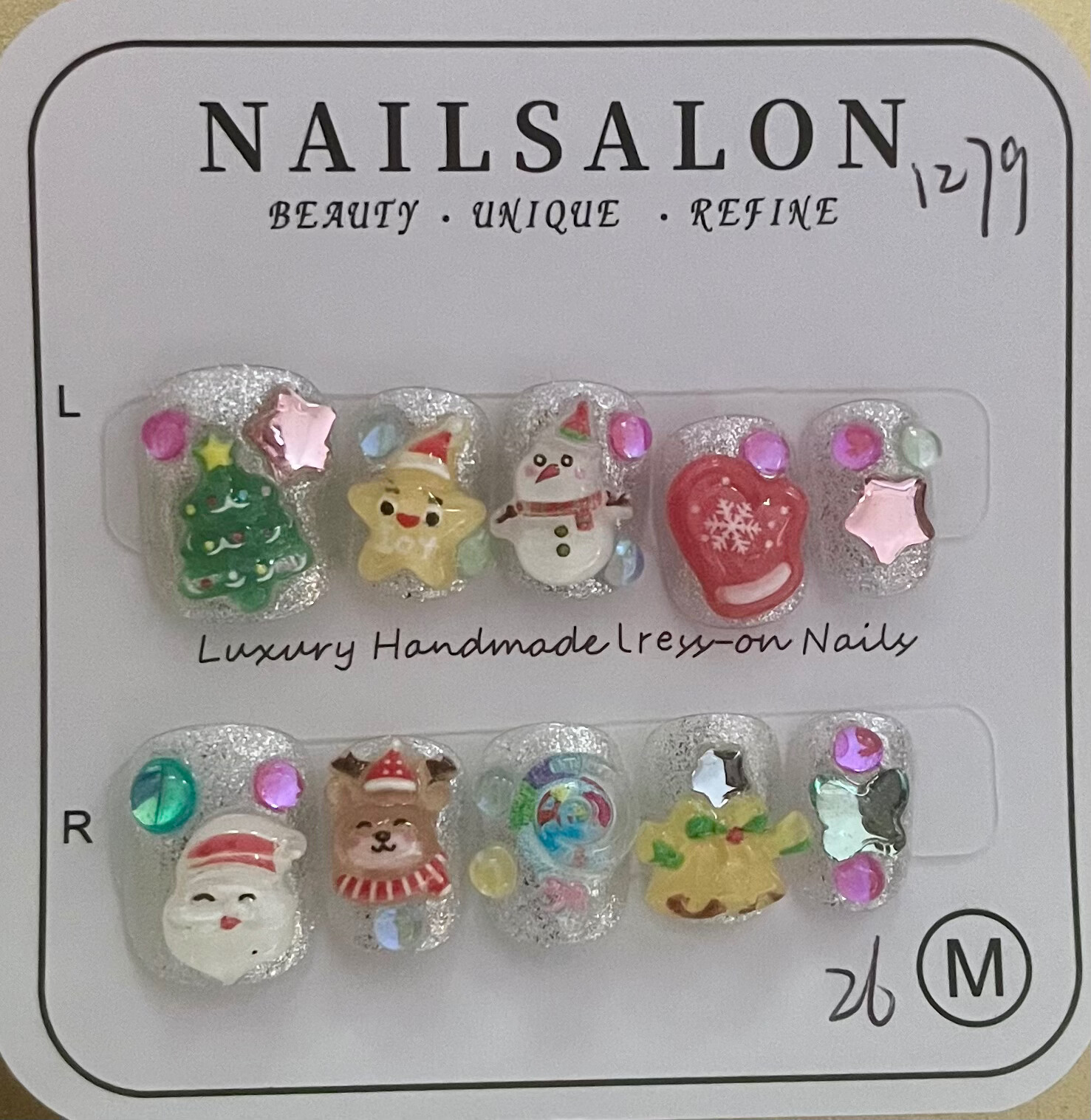 25Set Lot Price $111.9,100%Hand Made press on Nail, Free Glue&Essential Tools