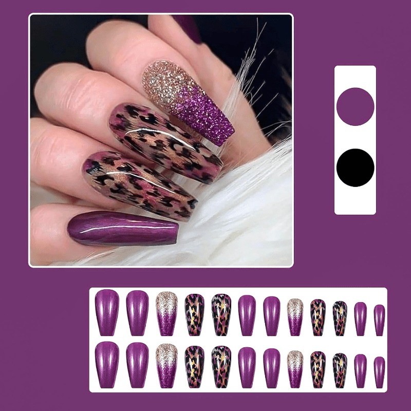 48 Pcs of Fake Nails Removable and Reusable Nail Art, Suitable for Women To Use
