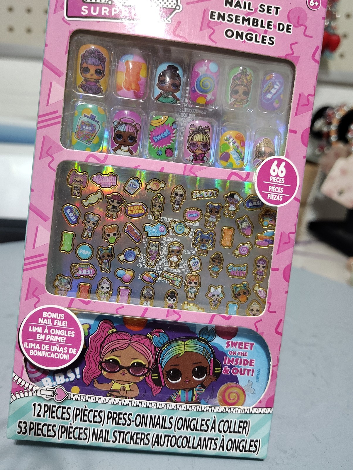 lol surprise Nail Set Enseble De Ongles 12 Piece Press -on Nails And 53 Pieces