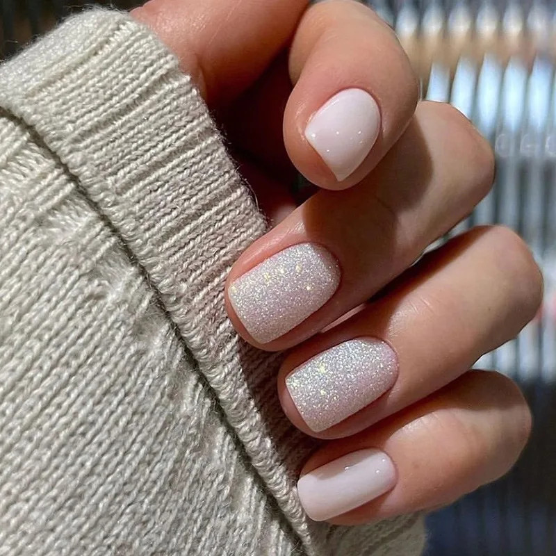 24Pcs Gradient Acrylic Fake Nails Art Long Ballet Wearing Nails Fake Press on Na