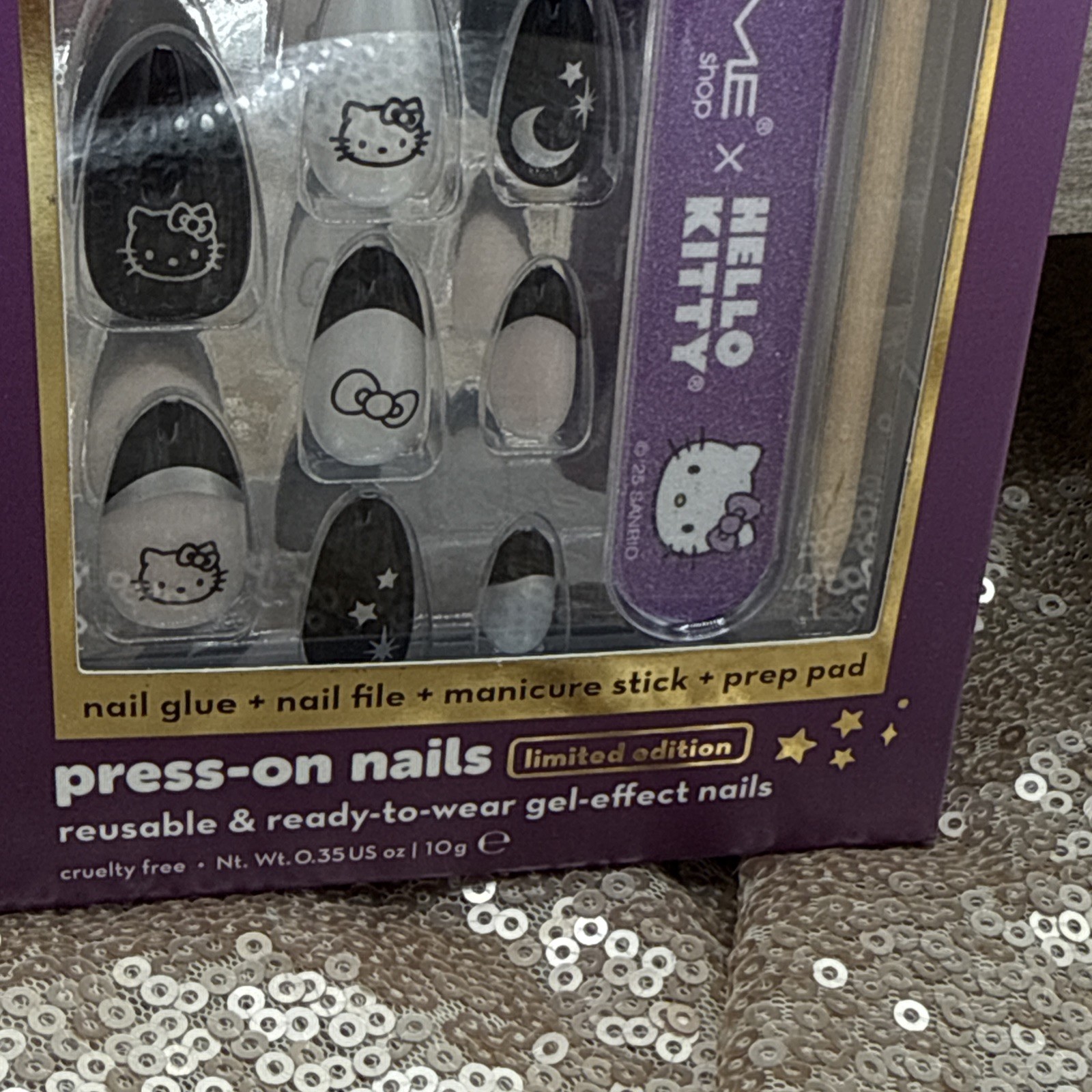 The Creme Shop x Sanrio Hello Kitty Halloween French Set 28 Press On Nails Cute