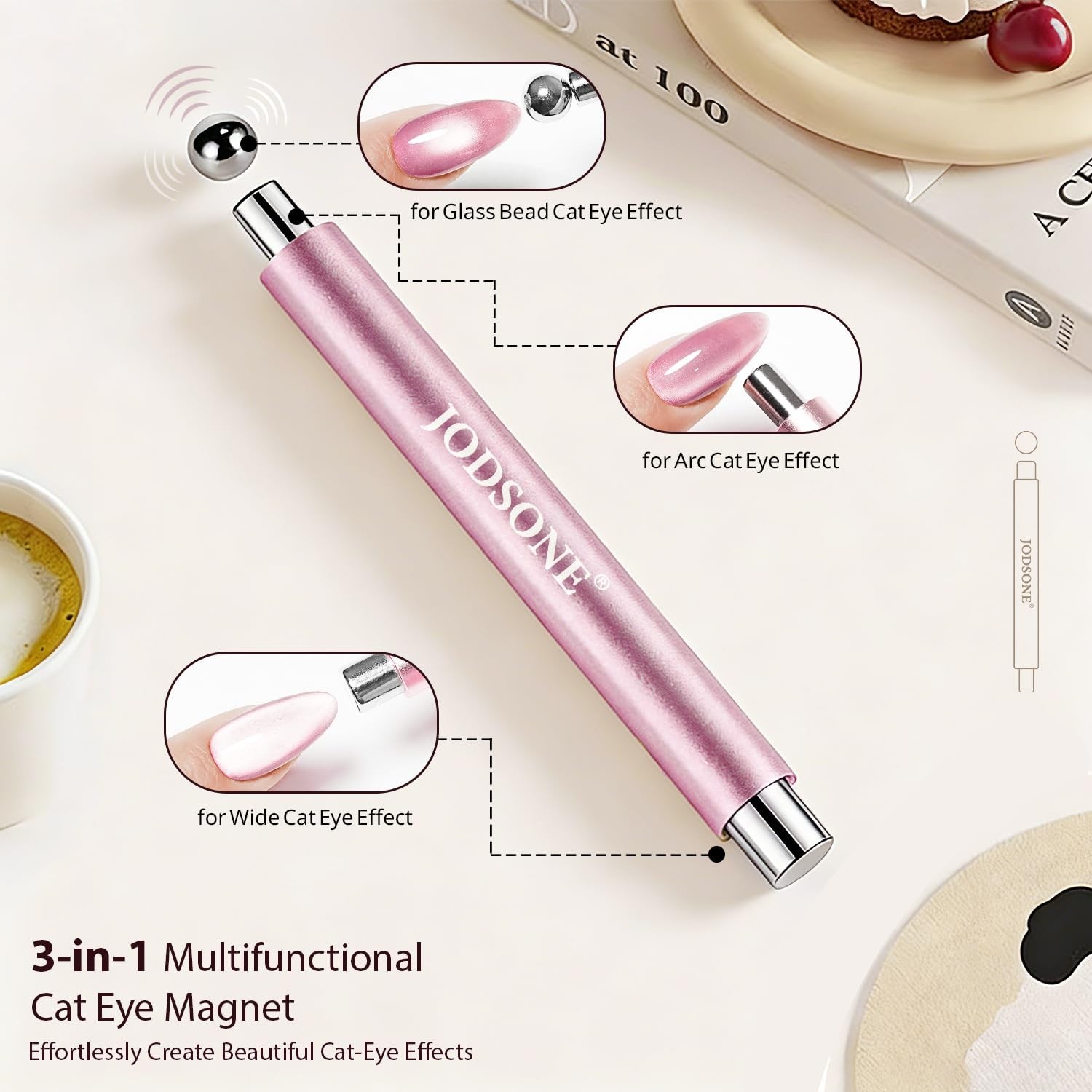 Heart & French Cat Eye Magnet Set: Create Defined Nail Art Effects Easily
