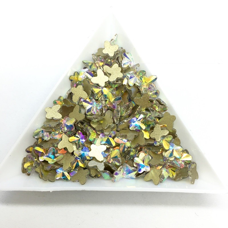 Top Multi-Shape Czech Crystal AB Flatback Nail Art Rhinestone 3D Tips Decoration