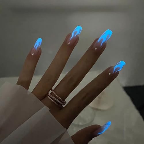 10 Sheets Noctilucent Nail Foil Fluorescent Frame Nail Stickers Nail Style 6