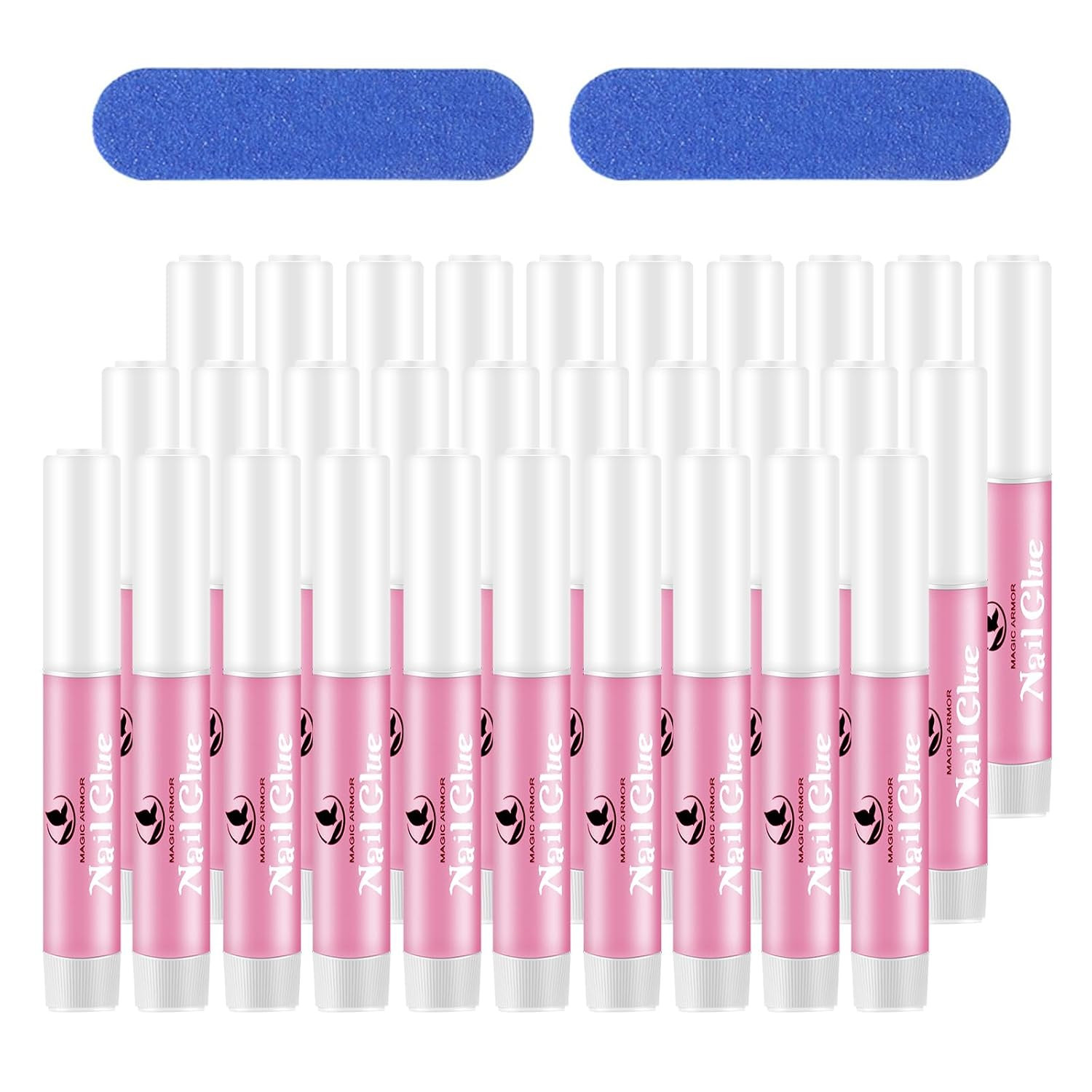 30Pcs Nail Glue for Acrylic Nails, Professional Nail Tip Glue for Fake Nails