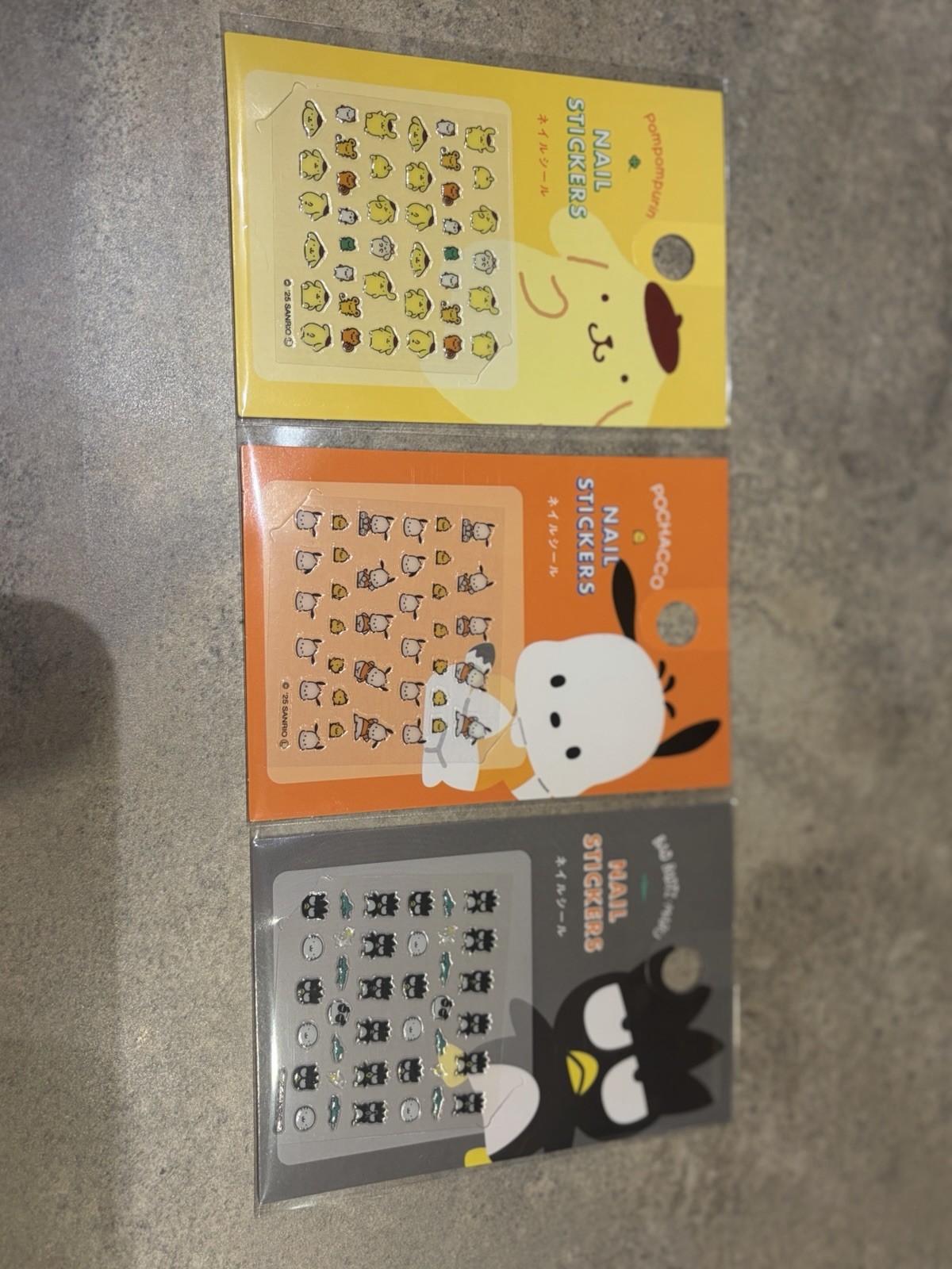 Sanrio Nail Sticker Set 9 Types Hello Kitty Kuromi My Melody Cinnamoroll Japan