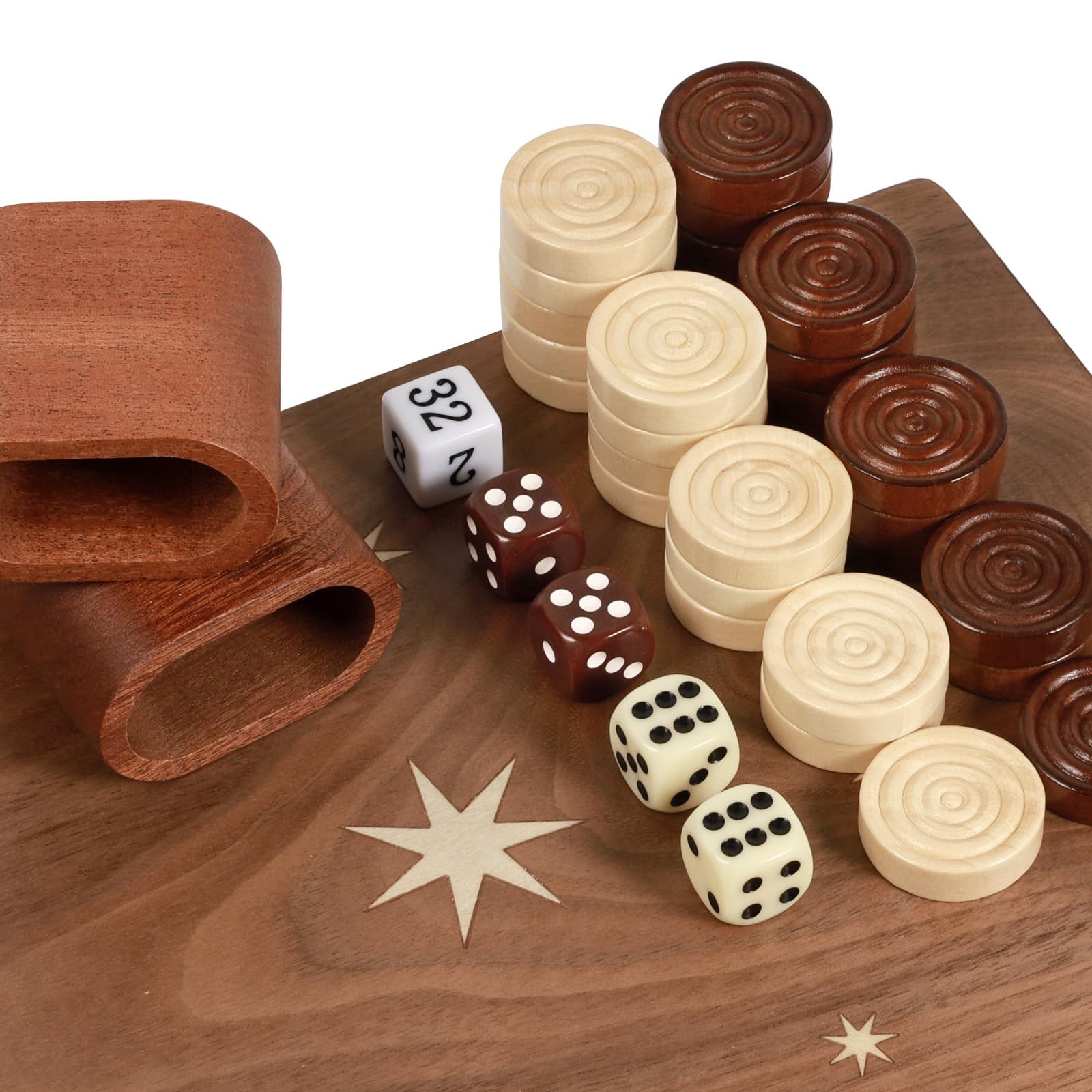Handcrafted Wooden Backgammon Set – 16×15.3inch, 16 x 15.3 x 0.1 inches
