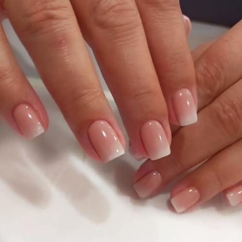 Ombre Pink Gel Nails Short Square – UV – UV – UV – Ombre Pink
