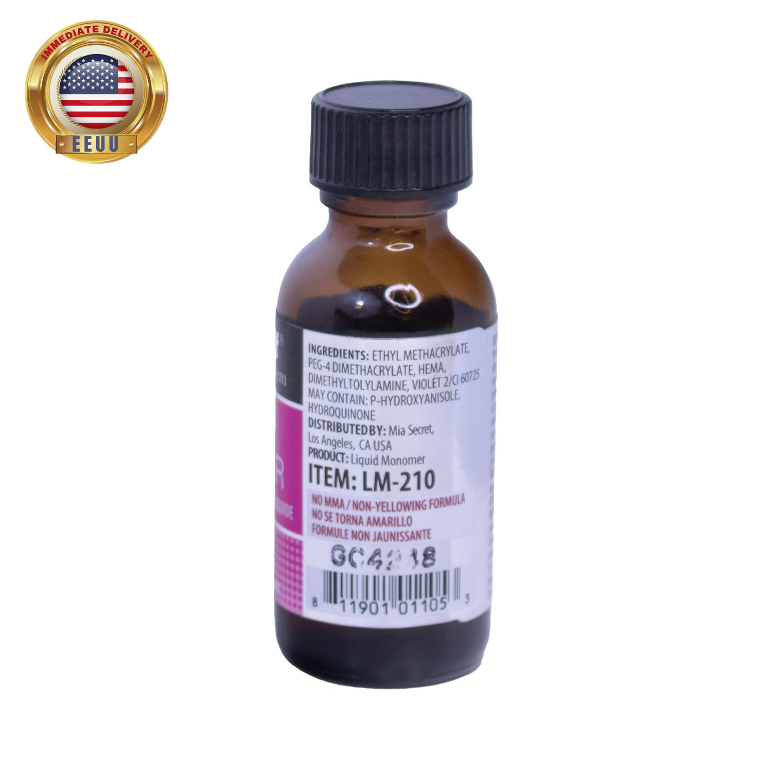 1 Oz Liquid Monomer – Professional Acrylic Nail Liquid for Acrylic Powder – EMA