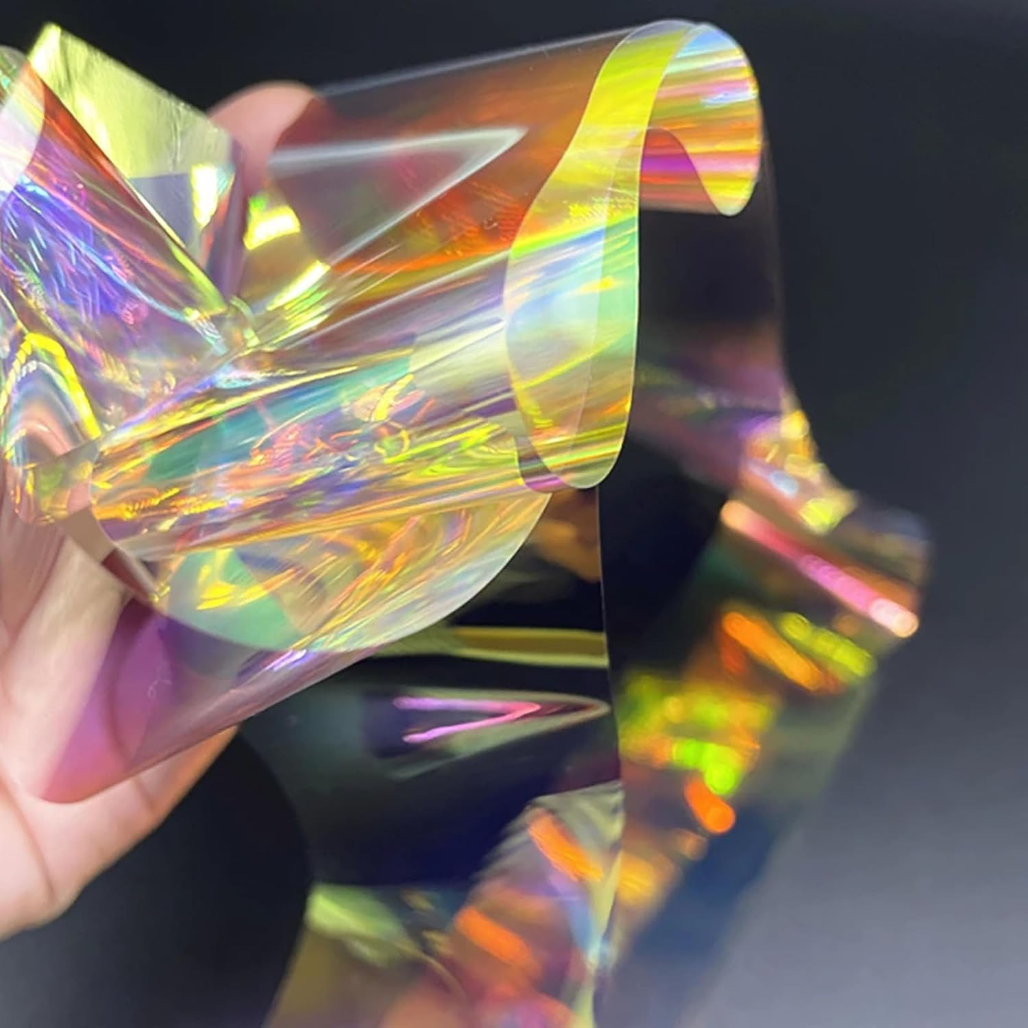 20 Sheets Iridescent Cellophane Nail Foil Glass Broken Sheet Holographic Foils A