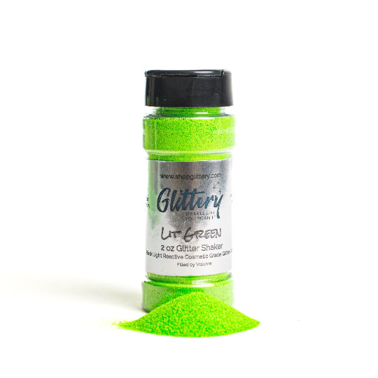UV reactive Glitter Blacklight, Neon Glitter Powders Pink, Green, Yellow, Blue