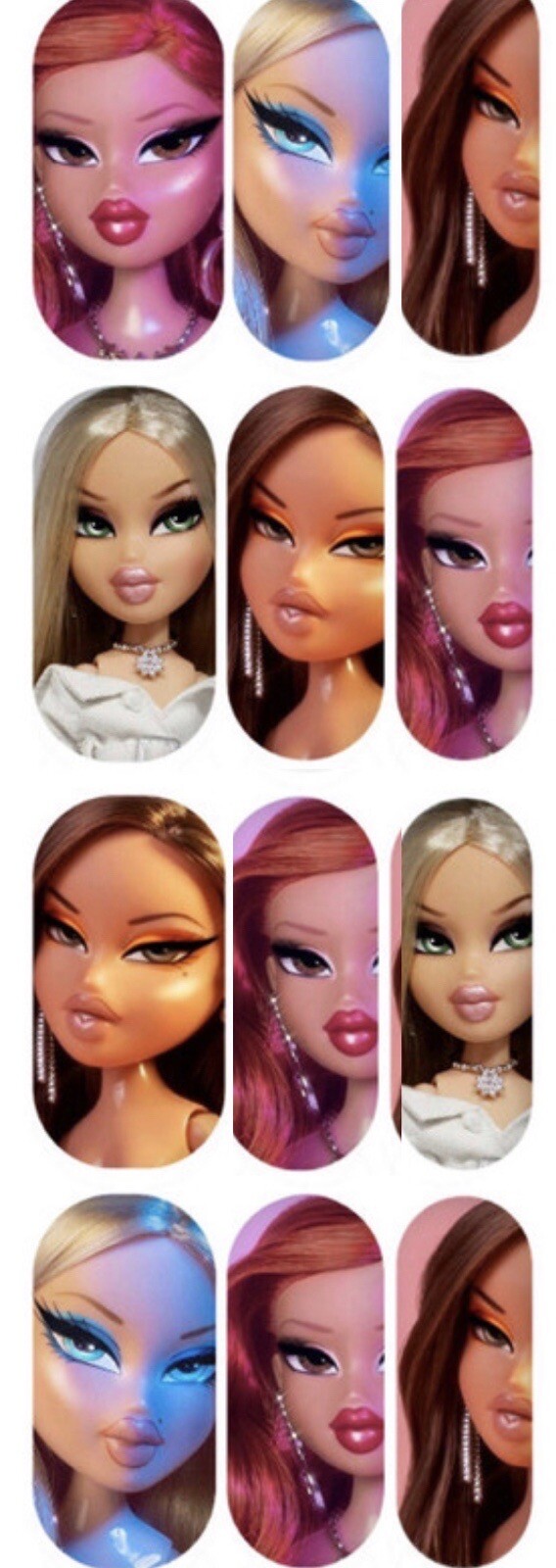 Bratz Dolls Fashion Girls Night Nail Decals Waterslide Nail Design Kit Nail Wrap