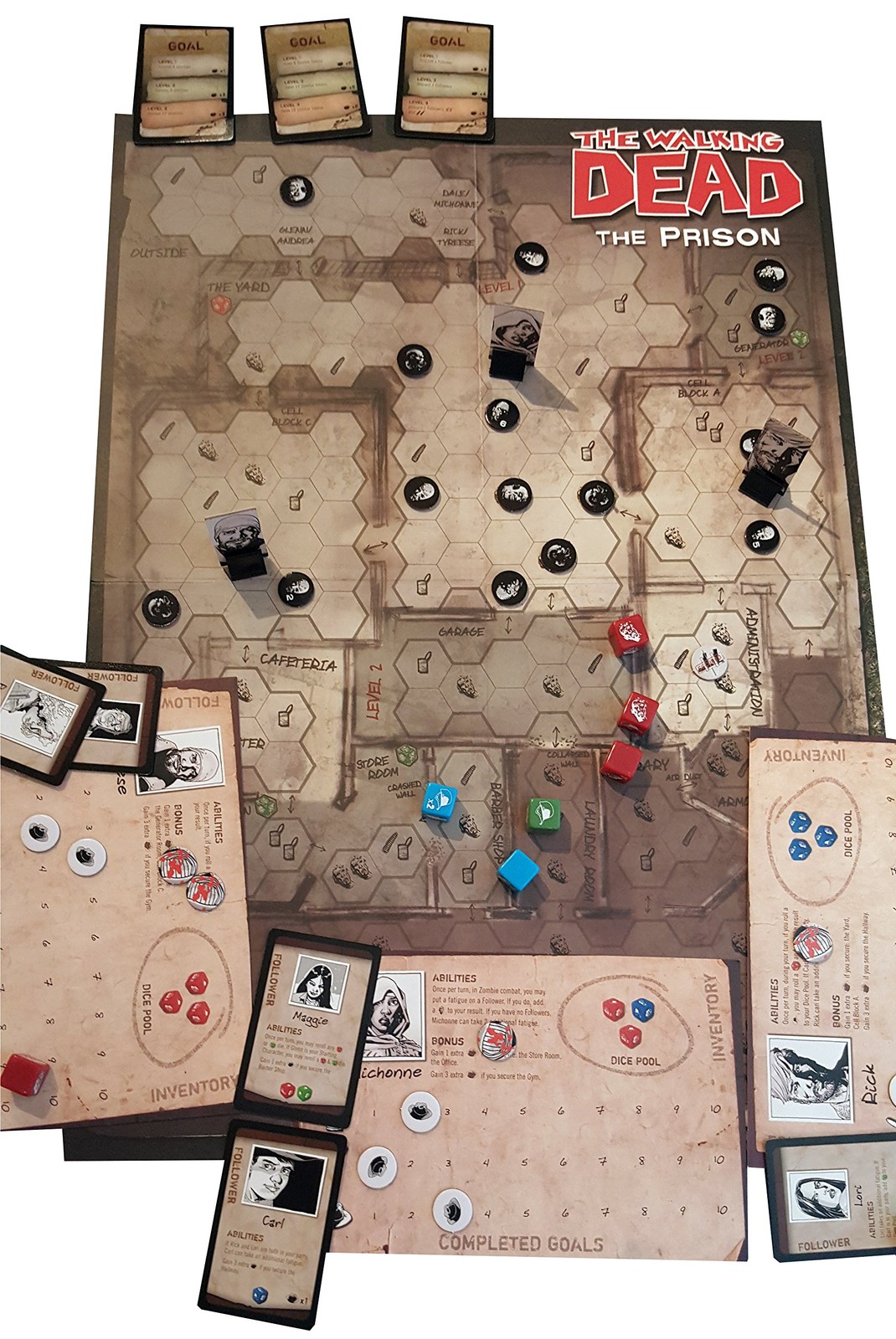 The Walking Dead: Prison Board Game 4.32 cubic inches