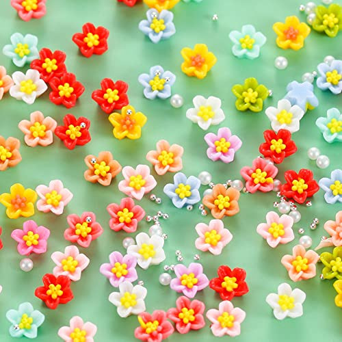 3D Flower Nail Charms,3D Elegant Camellia Nail Art Decals for Acrylic Nails