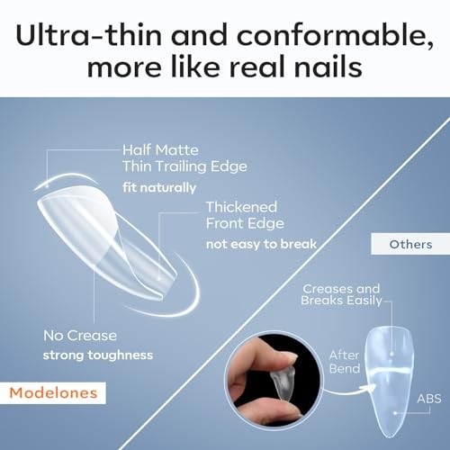 Long Square XXL Fake Nail Tips – 504Pcs Gel Tips Pre-shaped Half B1-XXL Square