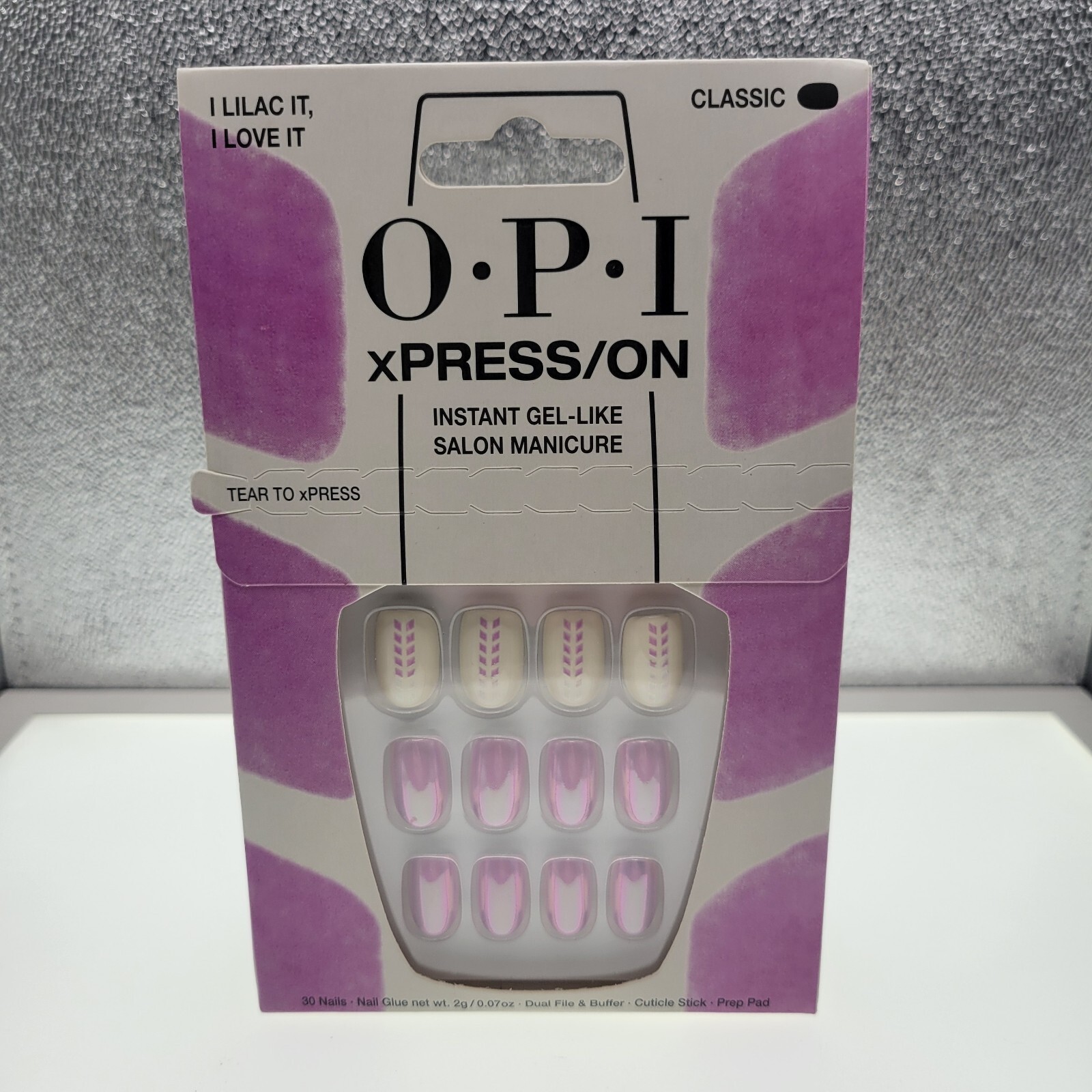 Opi Xpress/on Press on Nails I LILAC IT LOVE IT Instant Gel-like Salon Manicure