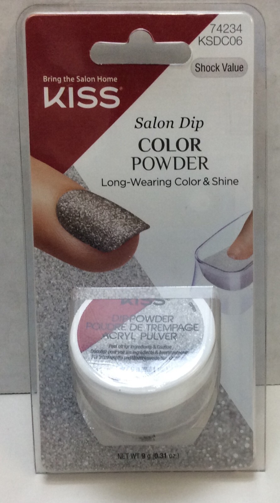 Kiss Salon Dip Color Powder, 0.31 Oz, Lot of 3, 74234 KSDC06, Free Shipping