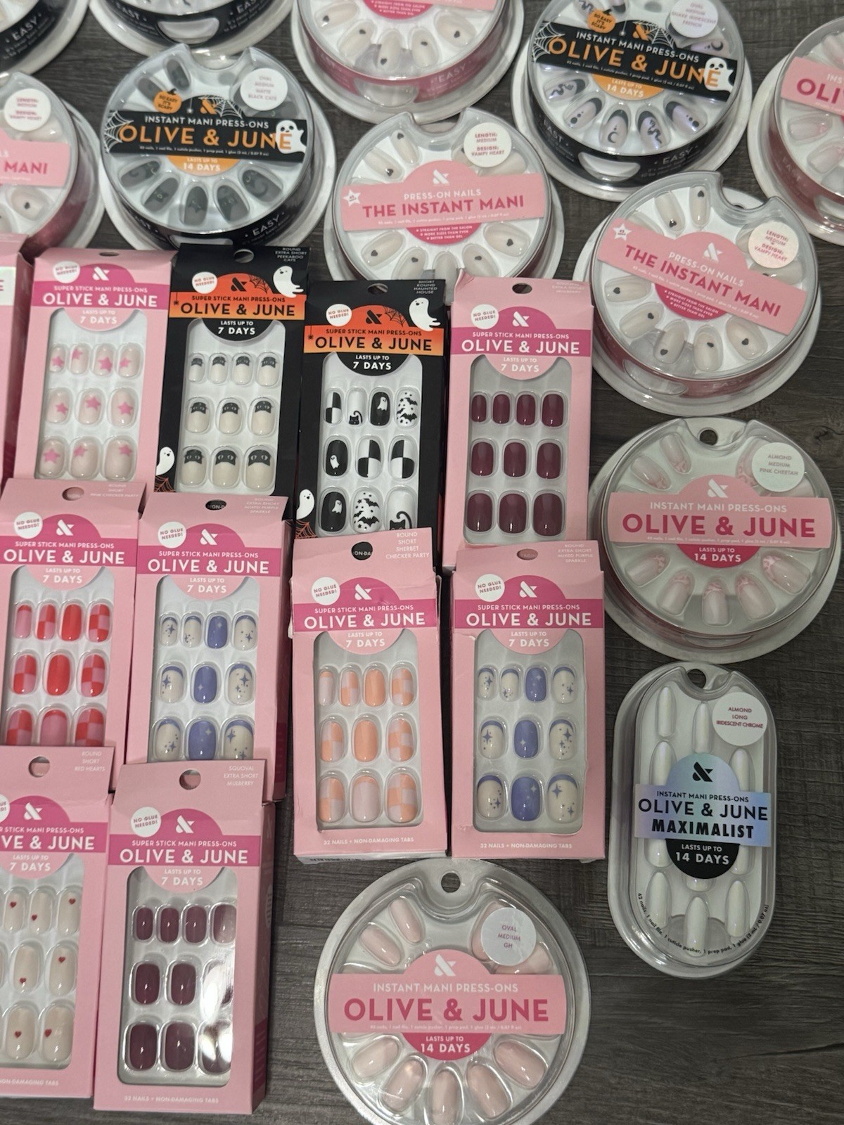 Olive & June Large 49 Piece Lot Press On Nails and Nail Care New $350+ Value