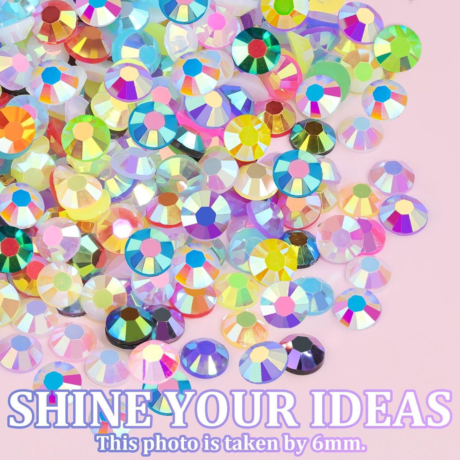 32000Pcs Resin Jelly Rhinestones for Bedazzling, Multicolor 3mm Flatback Gems…