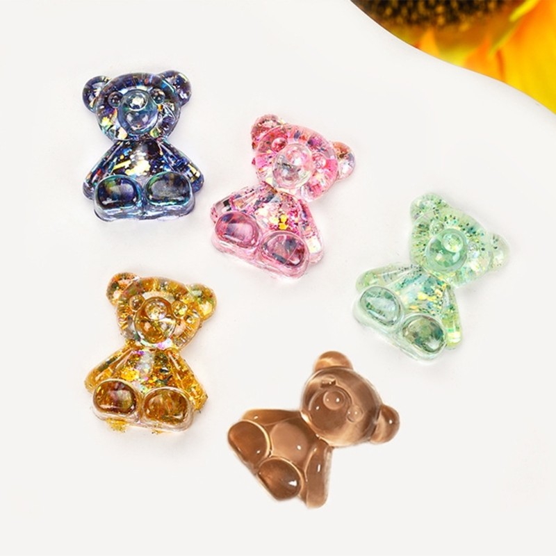 50Pcs Nail Color Display Card Unique Bear Shaped Nail Polish Display Board