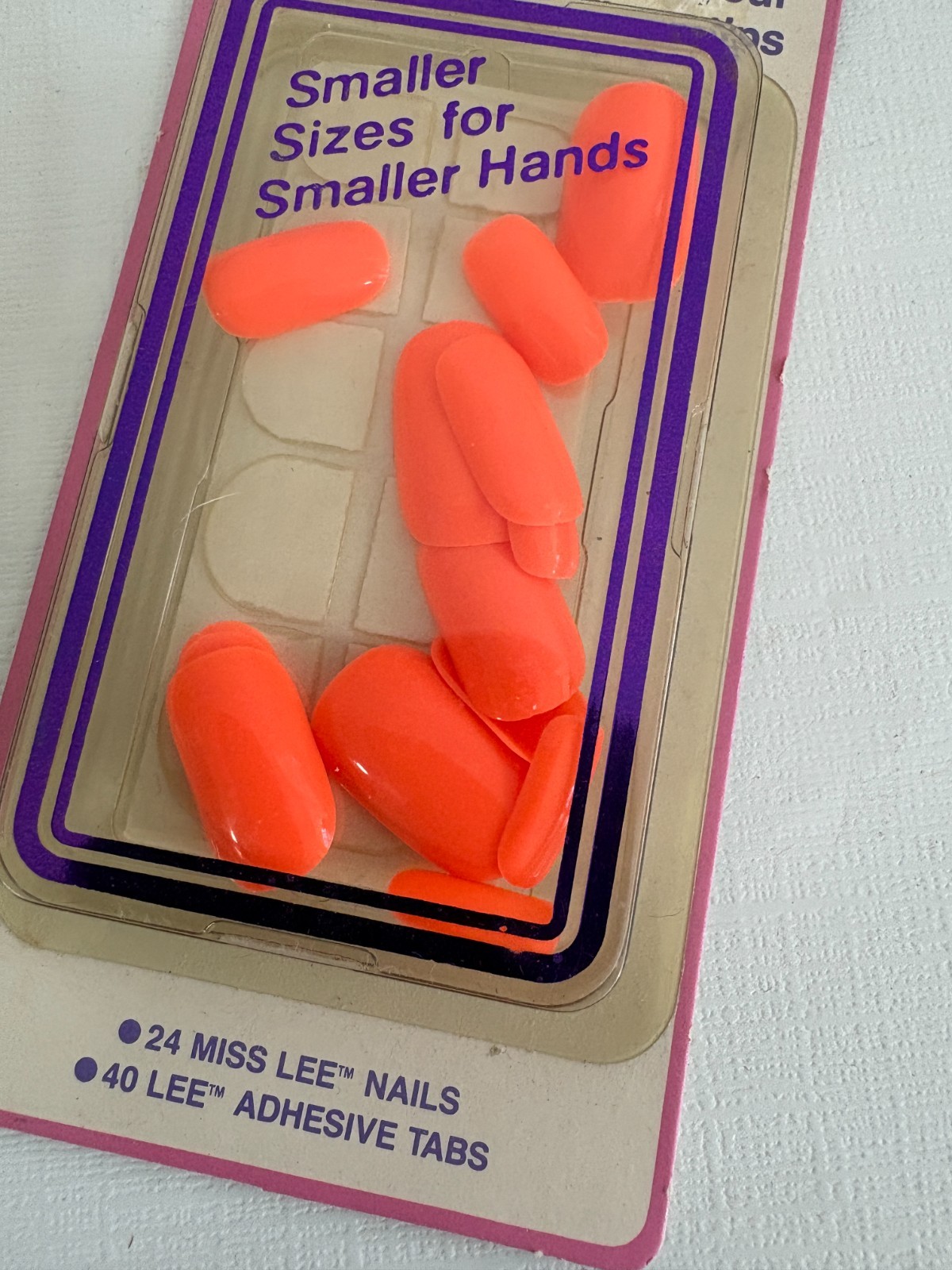 Vintage Lot of 4 Miss Lee Press On Nails Smaller Hands 90s