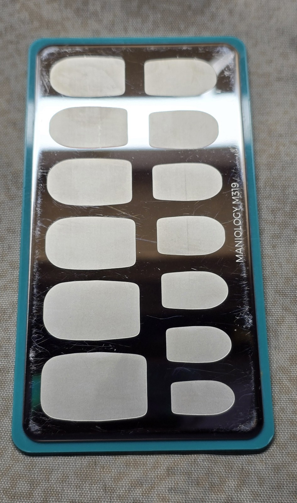 Maniology M319 Color Block Pattern Shapes Nail Stamping Plate