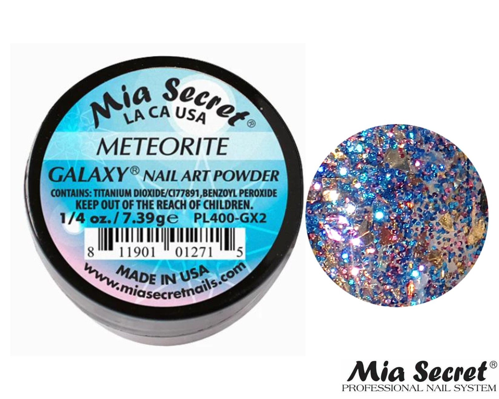Mia Secret Nail Art Powder Galaxy Collection (METEORITE) 1/4oz